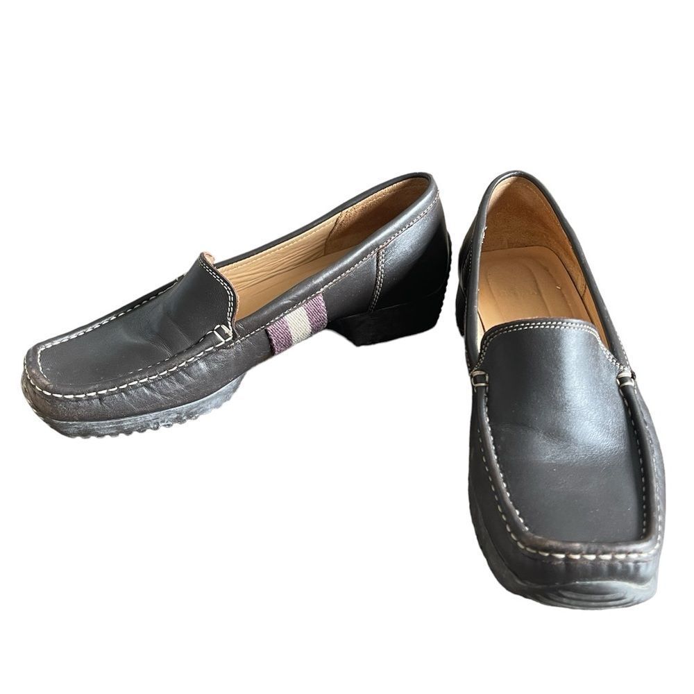 Bally Of Switzerland Delos Chocolate Brown Driving Loafers Size 37.5 - Picture 3 of 12